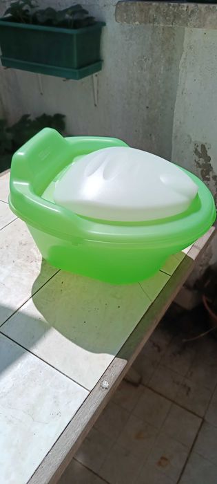 Sanita/ bacio plástico verde e branco