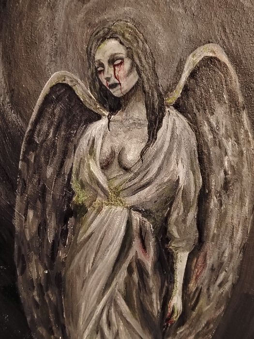 картина ангел акрил ручная работа