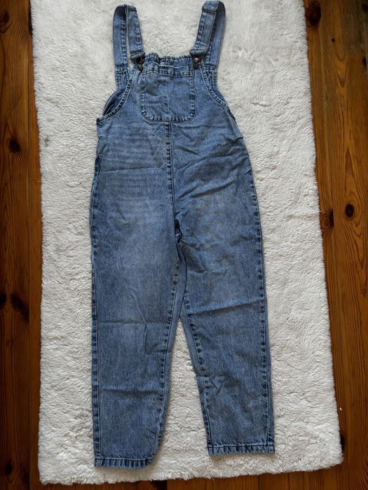 Джинси беггі,голубі базові,рвані,кльош,комбінезон