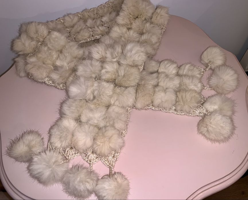 Szal futerko naturalne