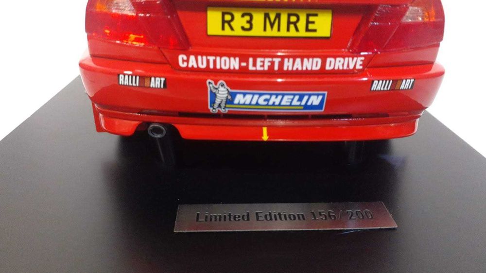 1/18 Mitsubishi Lancer Evo V Australian Rally Winner 1998 - Tarmac