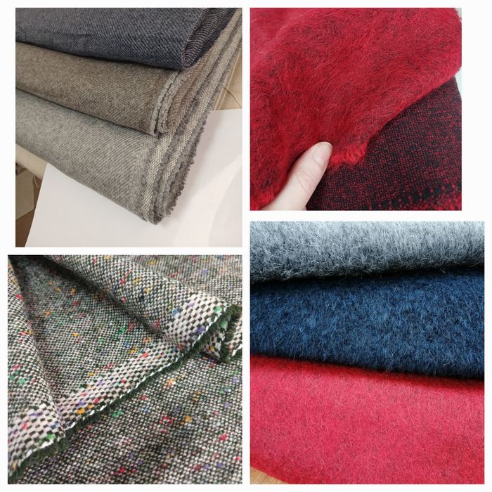 Тканина пальтова костюмна твід вовна альпака мохер