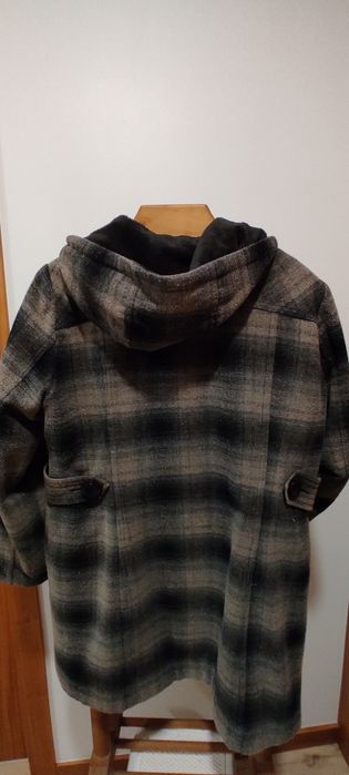 Gray Overcoat with Plaid Pattern by Clockhouse64740889364737124