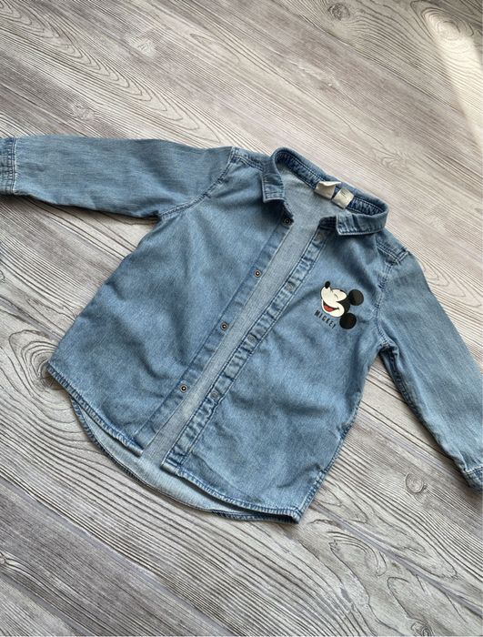 Джинсова сорочка H&M 86р. 12-18м. на хлопчика Mickey Mouse