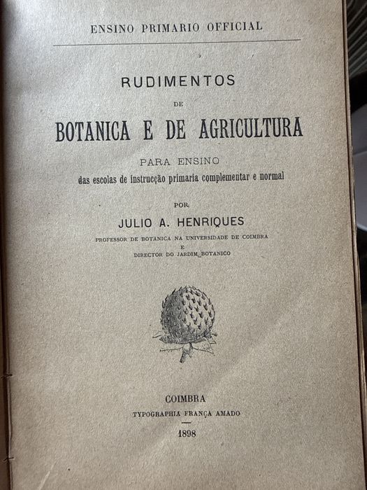 Livro antigo de 1898 – Rudimentos de Botânica e de Agricultura