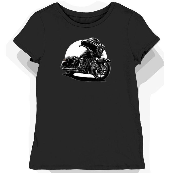 Koszulka damska czarna z Motywem Dynamicznego Motocykla 2XL