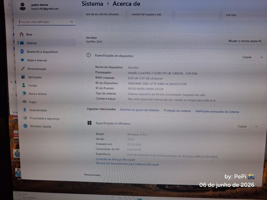 Computador de secretaria