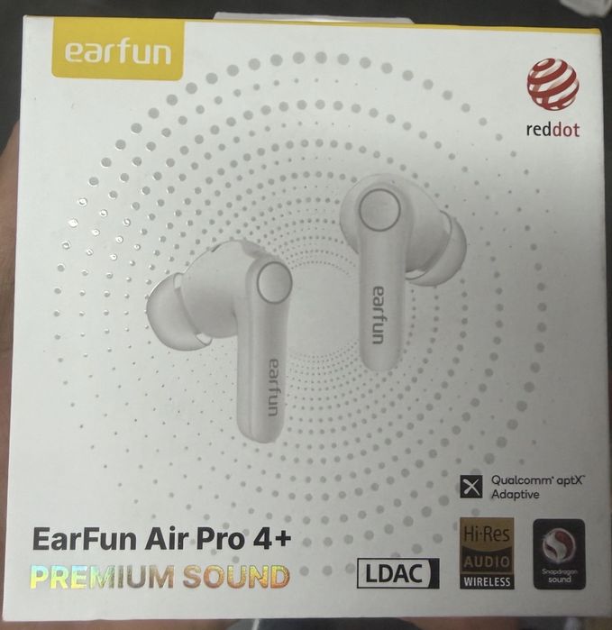 Бездротові навушники EarFun Air Pro 4+ з ANC, Qualcomm Snapdragon, aptX Lossless, 6 мікрофонів, LDAC Hi-Res, 52 ГОДИНИ