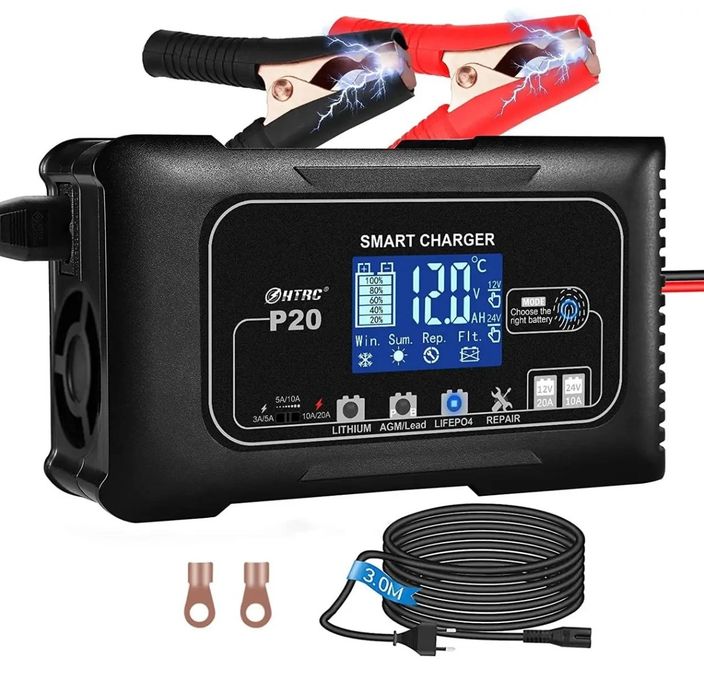HTRC P20 / HTRC P25 / HTRC P35 Зарядное устройство  12v/24v для кислотных, гелевых, AGM и LiFePO4 аккумуляторов