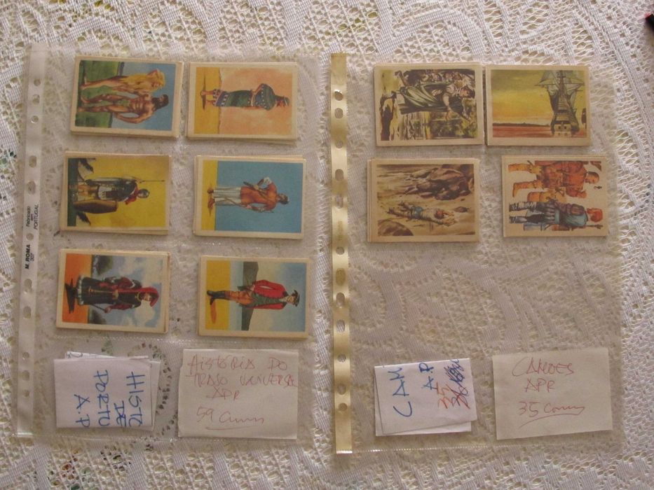 cadernetas e cromos de coleções antigas