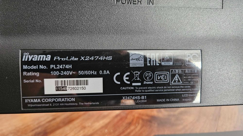 Monitor iiyama X2474HS