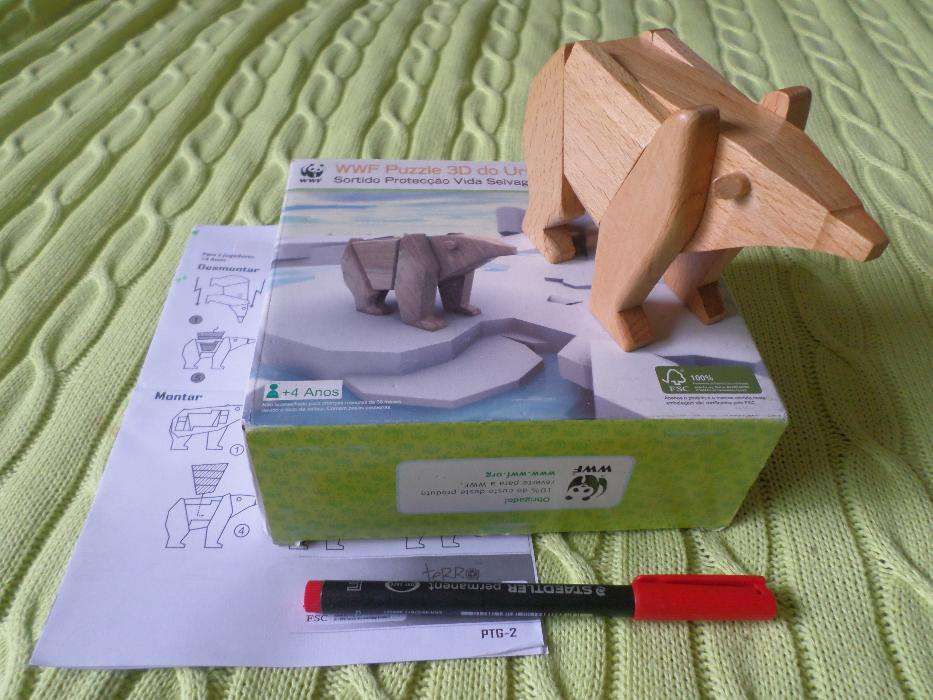 3 Puzzle madeira / quebra-cabeças 3D WWF