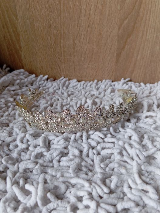 Diadem ślubny srebrny