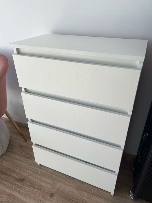 Komoda biała, 4 szuflady, nowa