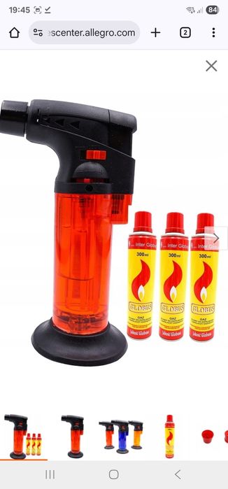 palnik kuchenny cukierniczy gazowy + 3x gaz 300ml