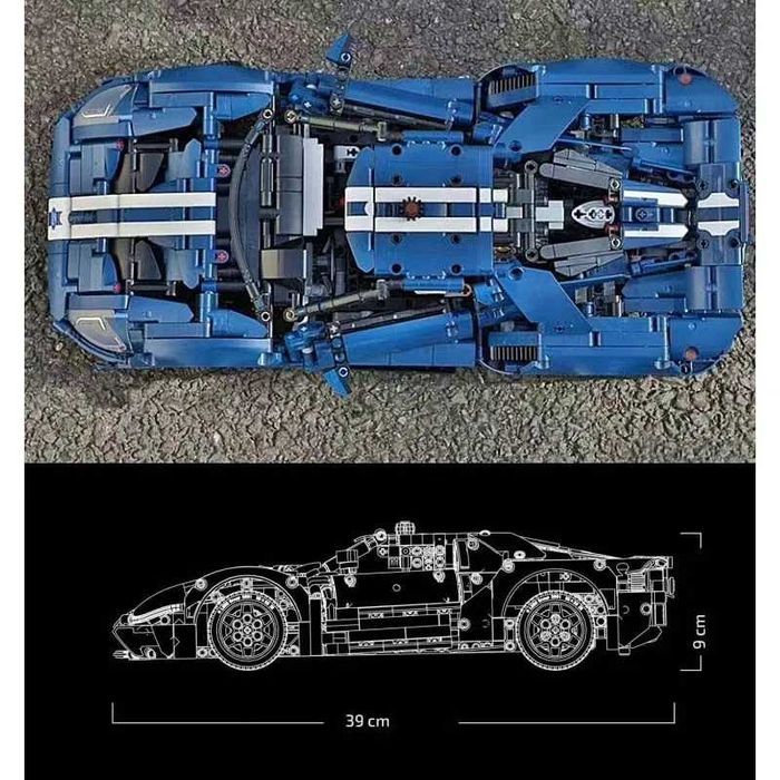 Klocki FORD GT samochód sportowy 1466 elementów