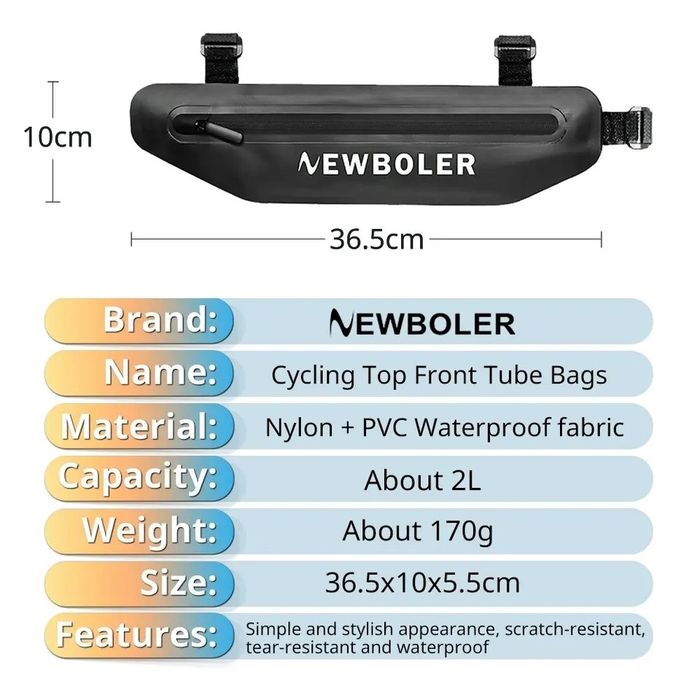 Вело сумка в раму newboler 2 л водонепроникна