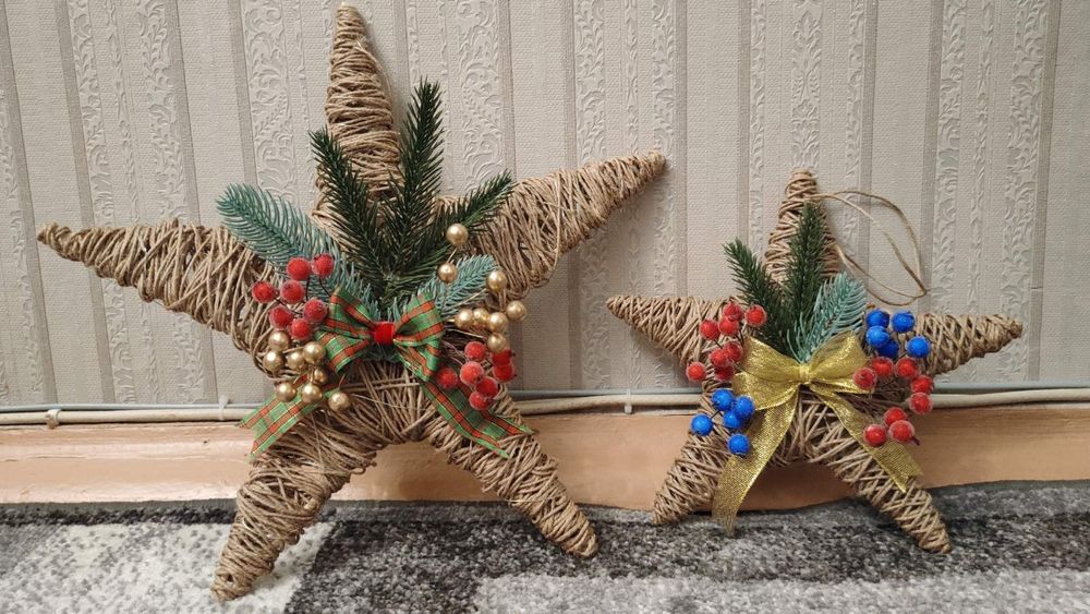 Новогодние украшения звезда новорічний декор новорічні прикраси зірка