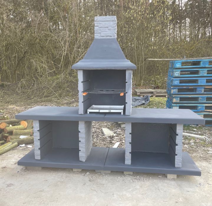 Solidny grill betonowy - nowoczesny design, trwała konstrukcja