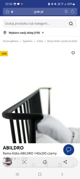 Rama łóżka 140x200