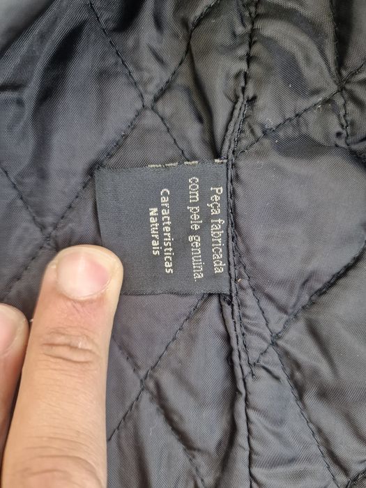 Casaco para mota pele genuína