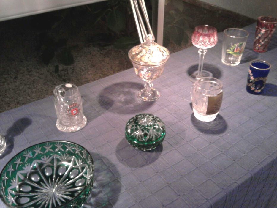 peças em cristal, lapidado e pintado à mão - originais Jorge Silva