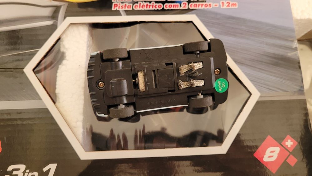 Pista de Carros Elétrica "Double Loop Battle" 3 em 1 – Completa e em Bom Estado