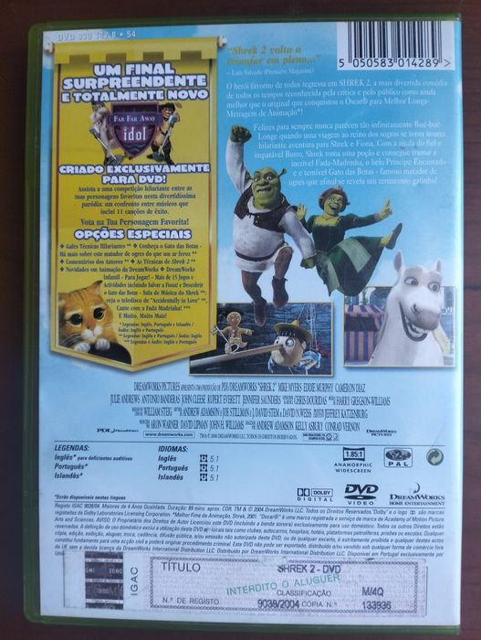 DVD ---- Shrek 264564055422338122