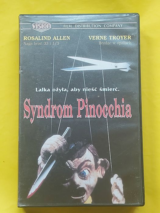 Kaseta VIDEO VHS orginalna Horror Syndrom Pinocchia 1996rok unikatowa
