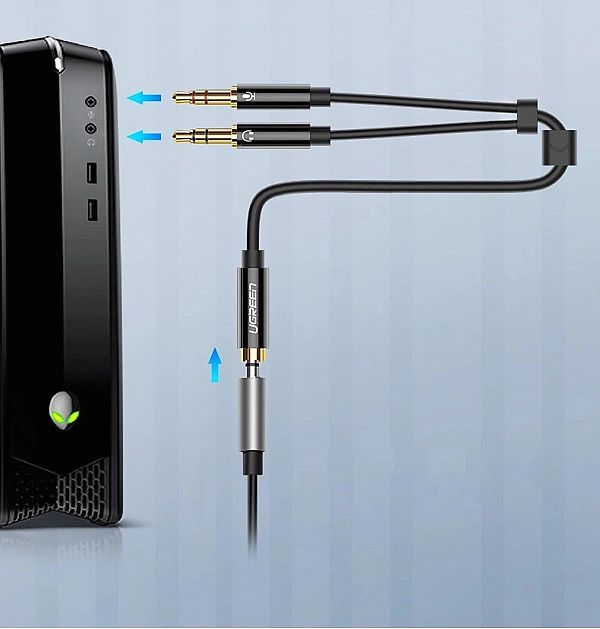 Ugreen kabel rozdzielacz AUX 3,5 mm mini jack (żeński) - 2x 3,5 mm min