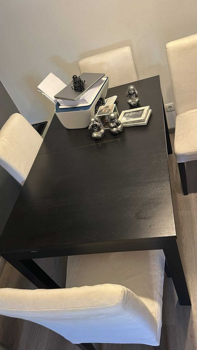 Mesa extensível IKEA BJURSTA castanho 140/180/220