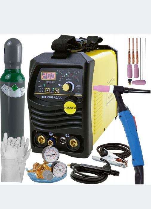 Spawarka TIG AC DC Magnum THF 200a 220S plus zestaw butla drut alumini