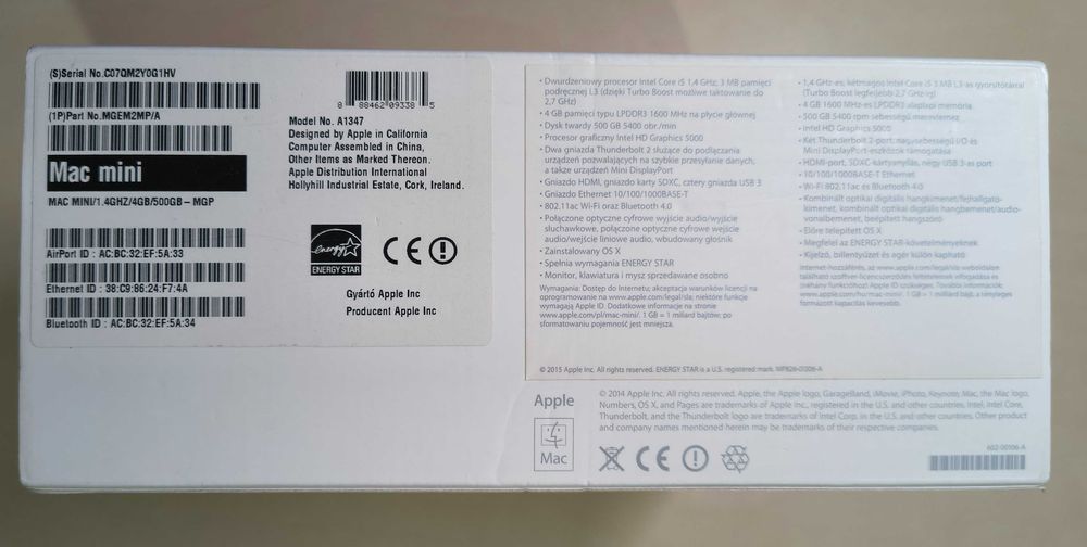 Apple Mac mini (A1347)