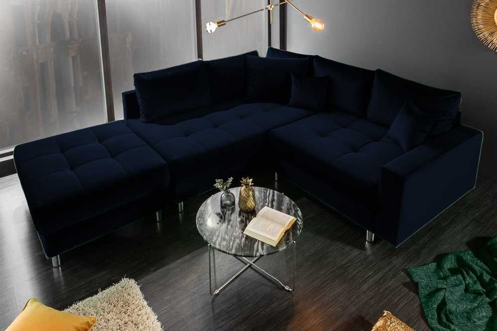 Narożnik z dużą pufą ,funkcja spania,pojemnik i sprężyny