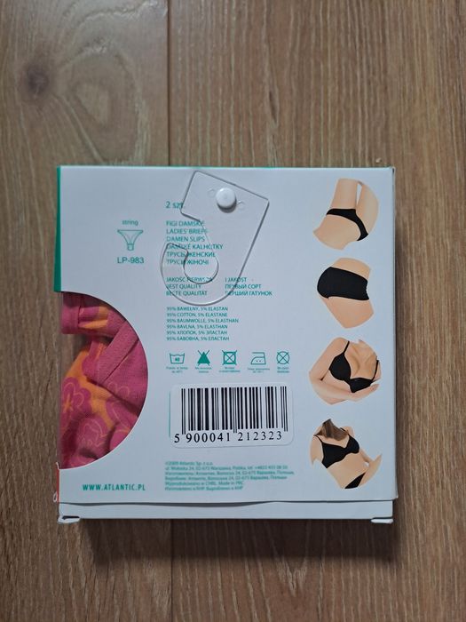 Stringi damskie Atlantic, rozmiar M, 2PACK