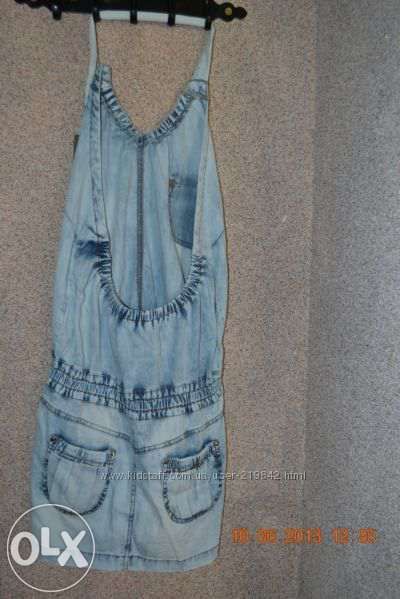 Супермодный стрейтчевый джинсовый легкий сарафанчик