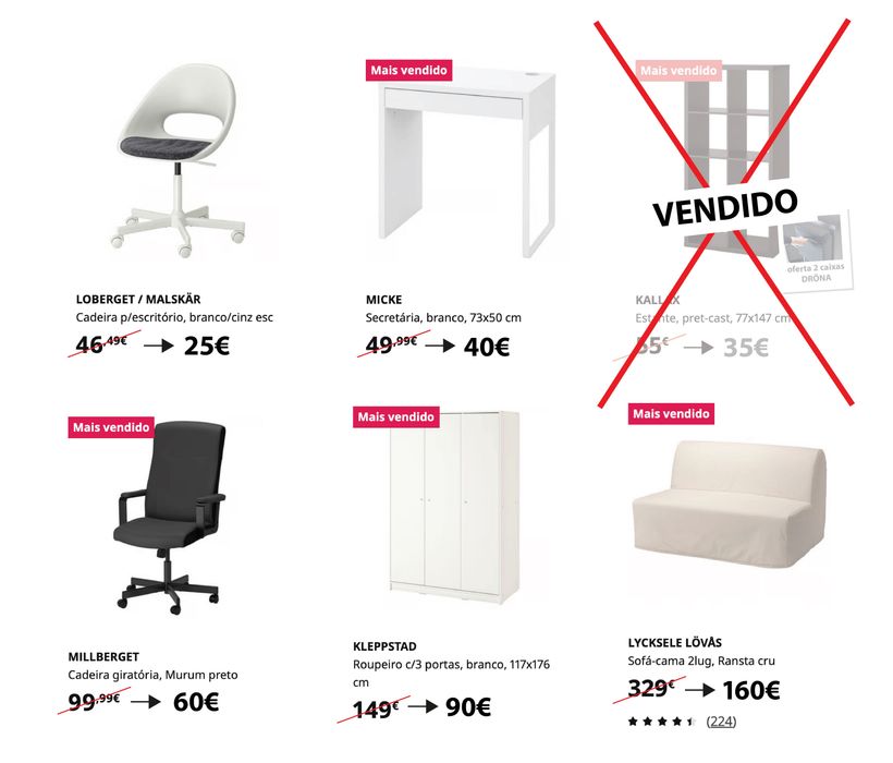 Vários Móveis IKEA como Novos