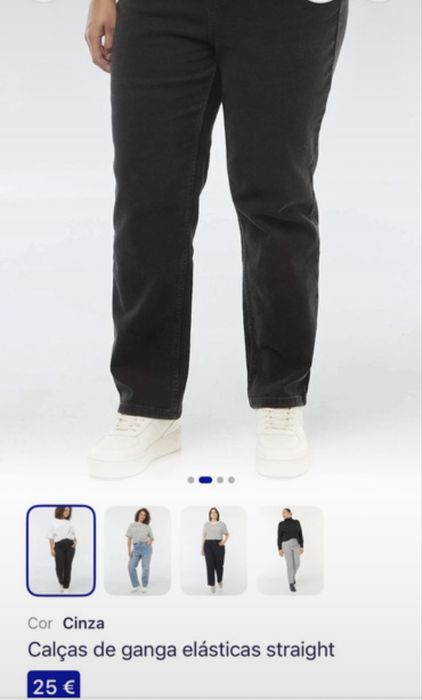 Vendo calças de ganga elásticas straight Kiabi