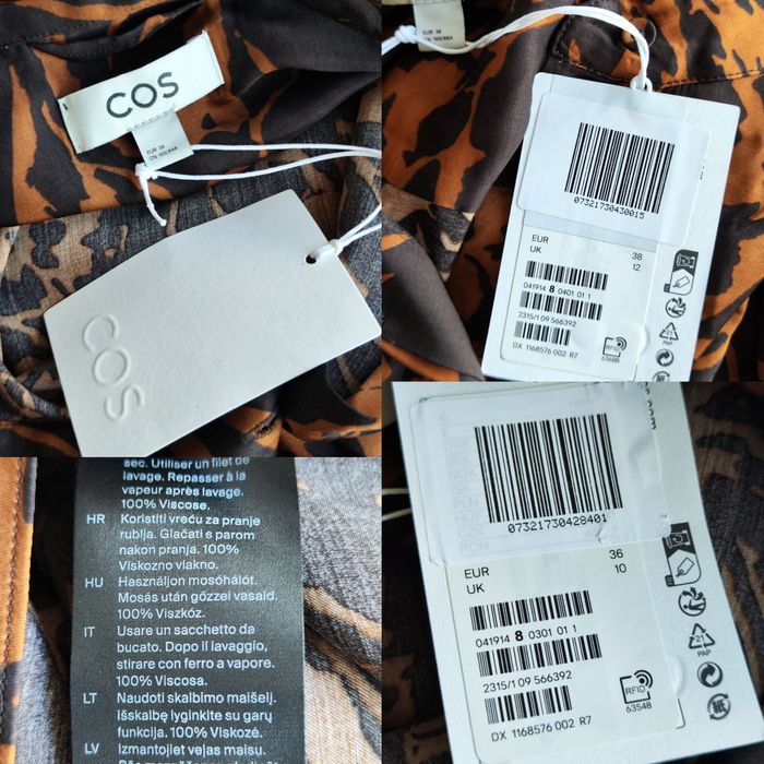 Cos сукня сорочка міді в квітковий принт