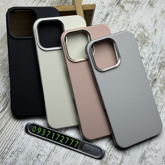 Чехол Leather MagSafe Dulero на iPhone 16 Pro Max Кожа/ метал. Чохол