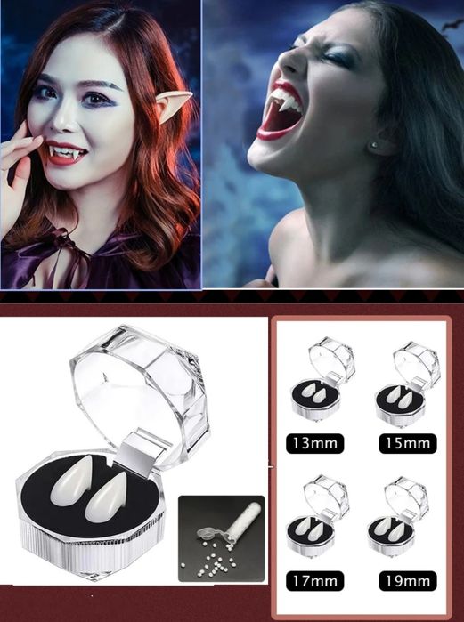 Аксесуари до карнавальний маскарадний костюм дракула штучні ікла зуби