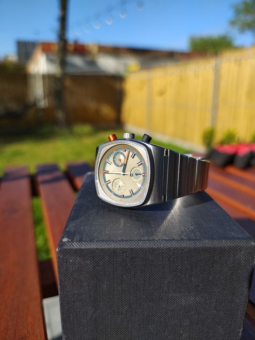 Zegarek Brew x Worn & Wound Metric Chrono Regulator Moss Green