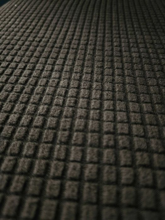Pokrowce na krzesła komplet czarne żakardowe kratka 4 szt