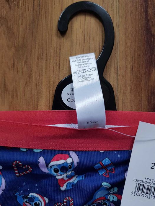Disney Classics Granatowe majtki figi Stitch święta George EU 52 XXL