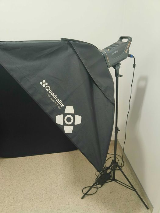 kit 2 smallrig Cob LED rc 120D e 2 Quadralite softbox 60x90cm