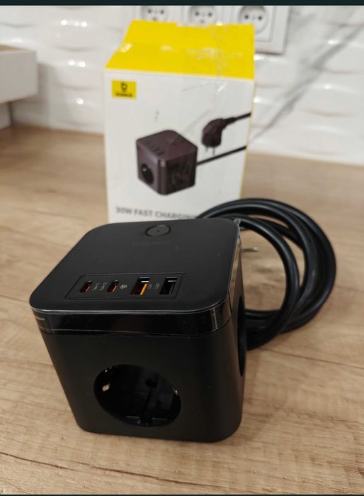 Przedłużacz Baseus power combo 7w1 5m