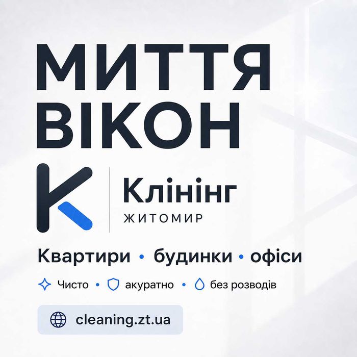 Професійне миття вікон у Житомирі