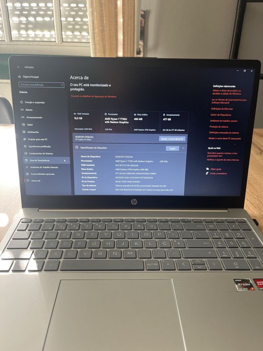 HP Laptop 15 – Ryzen 7 7730U | 16 GB RAM | SSD 512 GB