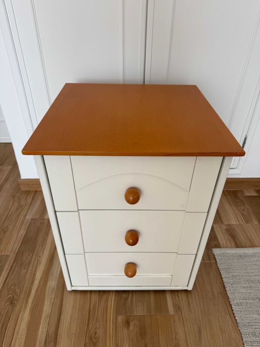 Cómoda c/3 gavetas, branco, 48x48x60 cm