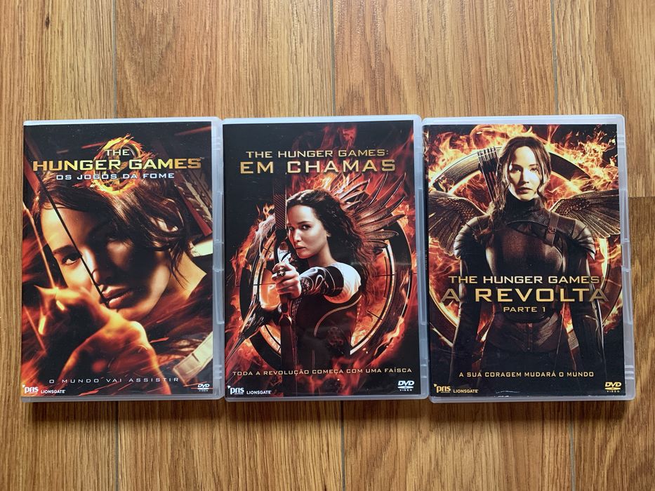 The Hunger Games - 3 dvds - preço do conjunto